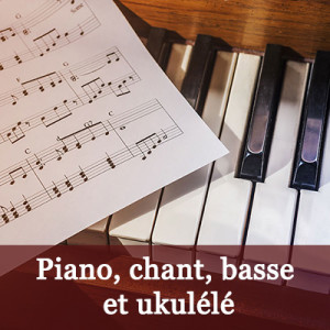 Cours de piano, chant, basse et ukulélé à l'Académie de guitare